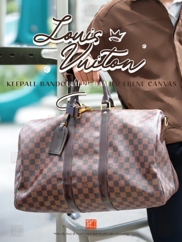 LOUIS VUITTON KEEPALL BANDOULIERE DAMIER EBENE BAG