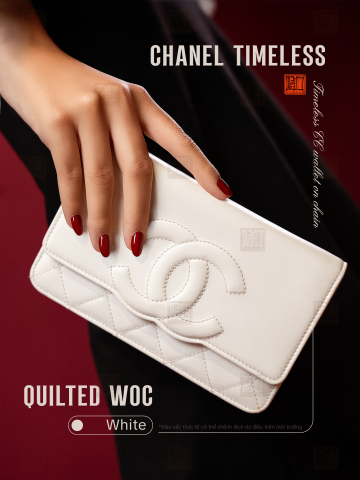 Chanel Timeless Quilted Timeless CC Wallet On Chain WOC White