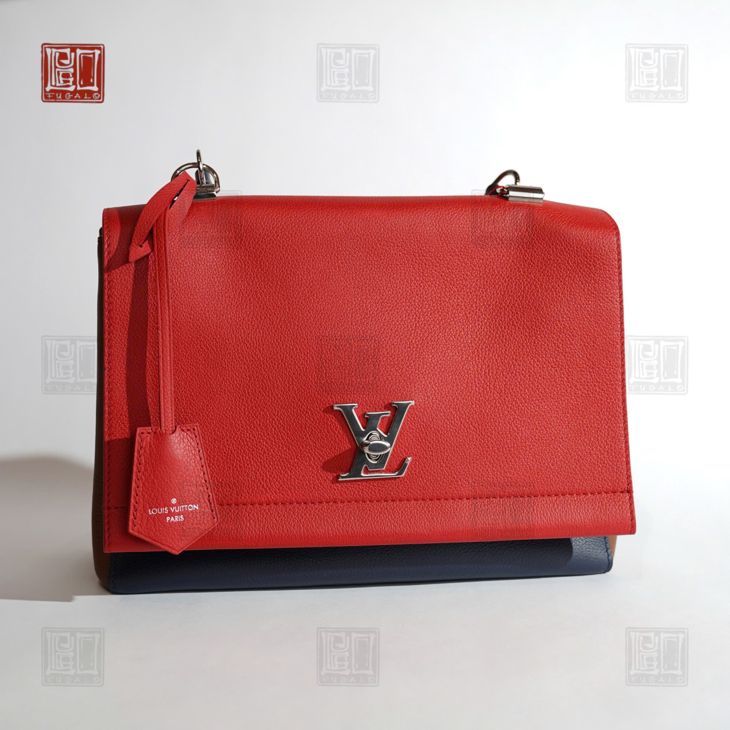Louis Vuitton Leather Lockme II Bag Rubis
