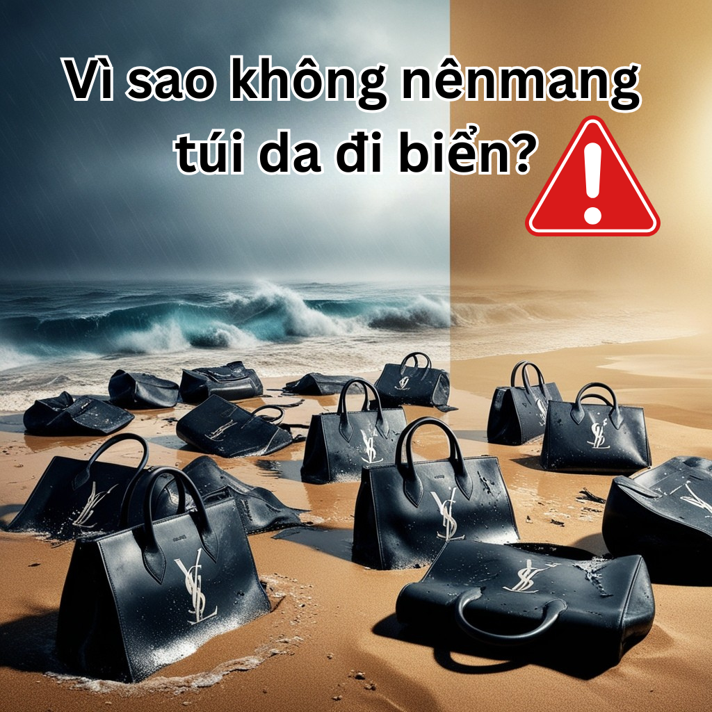 Vì sao không nên mang túi da đi biển.