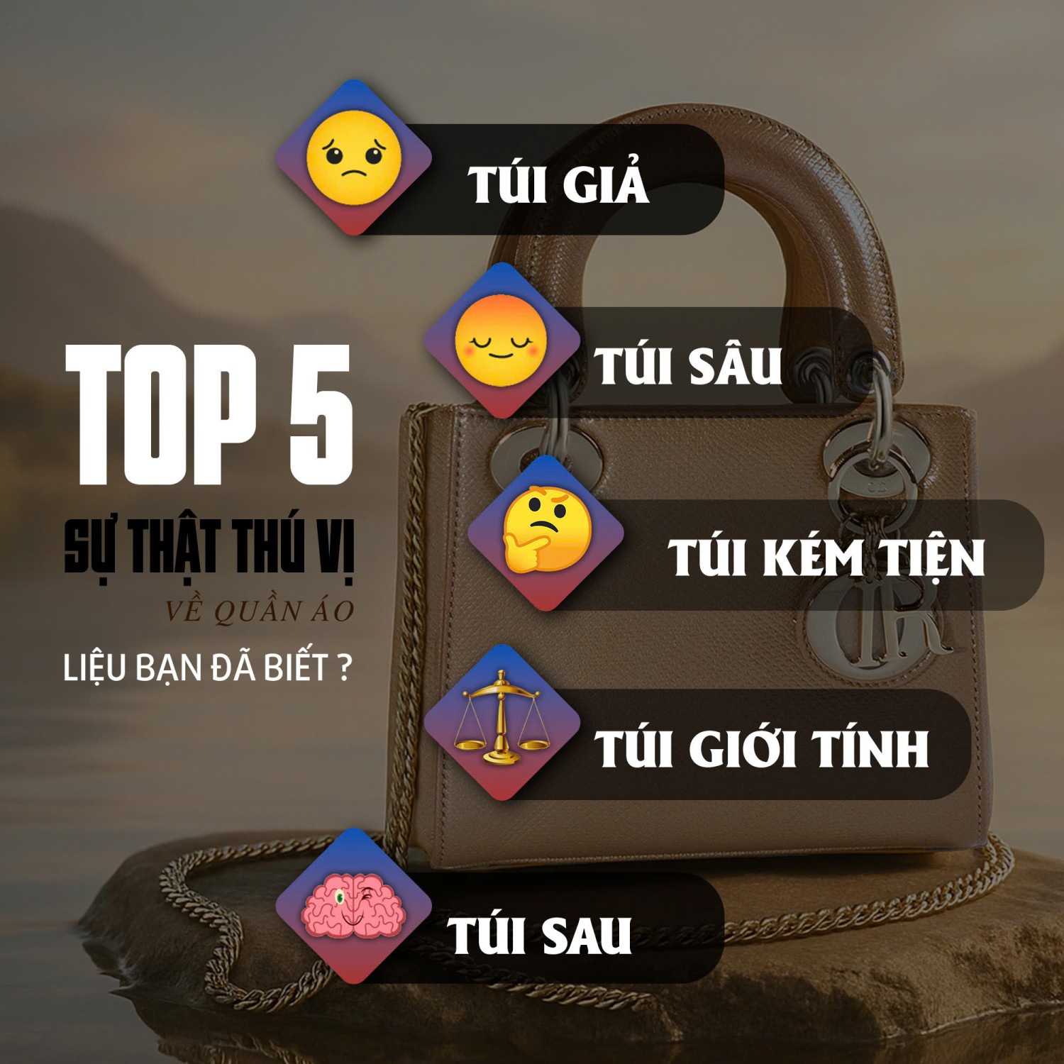 Top 5 sự thật tâm lý thú vị về túi quần áo bạn chưa từng nghe