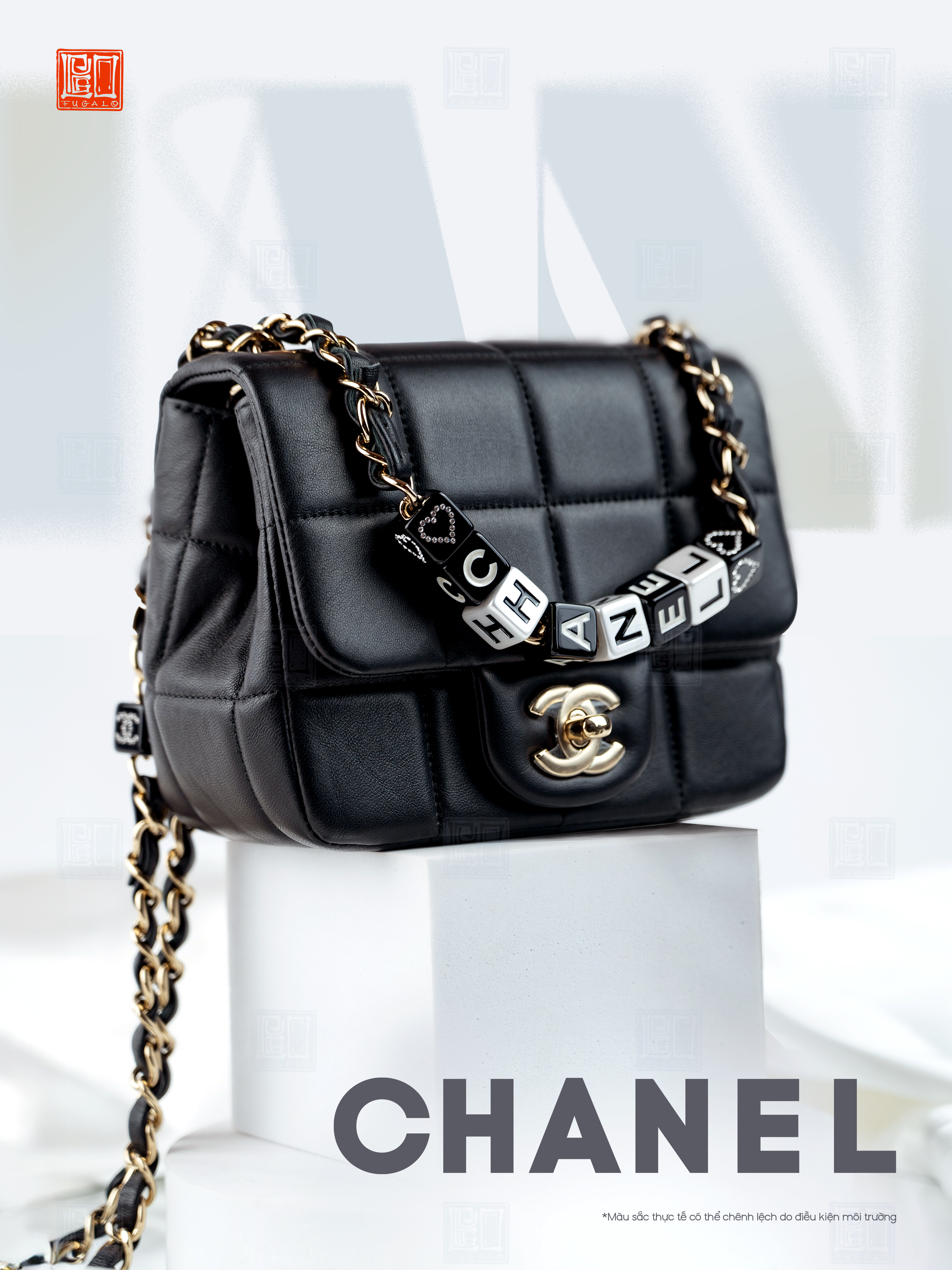 Chanel CC Mini Square Chocolate Bar Charm