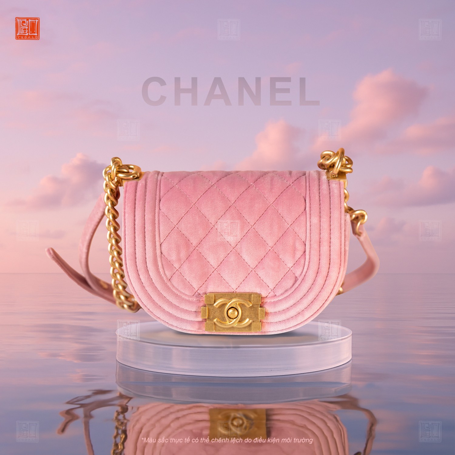 Chanel Velvet Mini Quilted Boy Bag Pink Blush