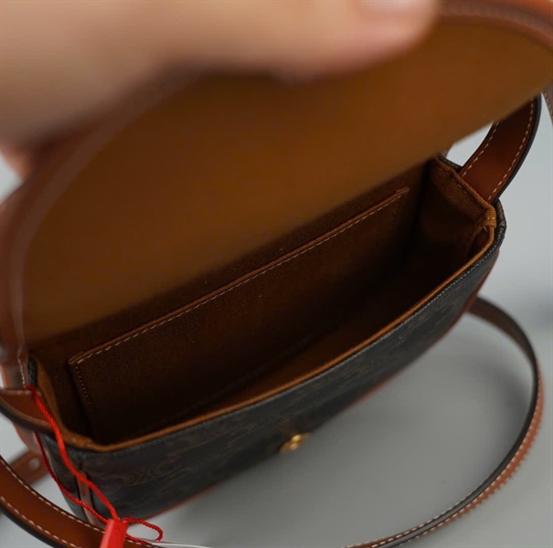 Túi Celine đeo chéo màu nâu (U-CU-1203) sz15 (ALT) KG+