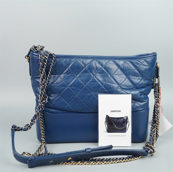 Túi Chanel Gab màu xanh (24931241) có lót form sz26+