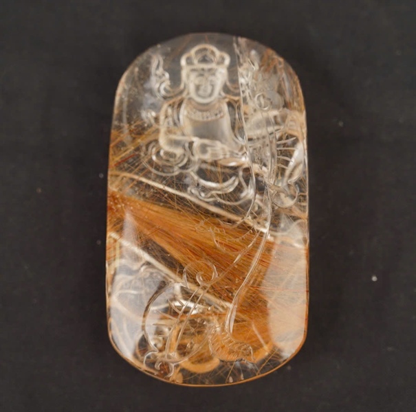 Mặt dây Quan Âm tóc nâu KG+