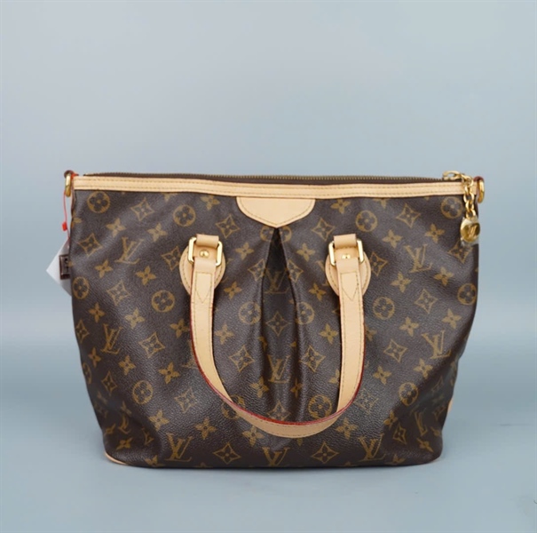 Túi LV hoa nâu kèm charm sz30 (ALT) KG+