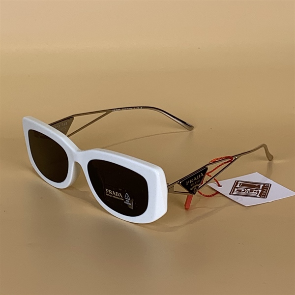 Kính Prada trắng gọng kim loại KG+