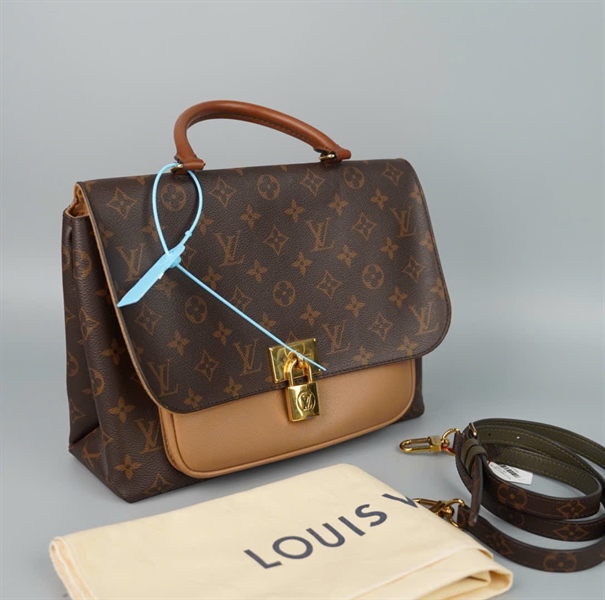 Túi LV padlock hoa nâu sz28 (ALT) KG+