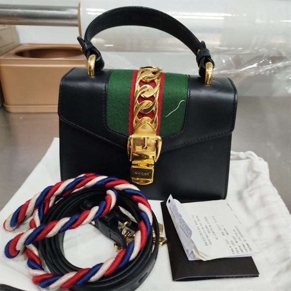 Túi GG Đen Phối Đỏ Xanh Rêu +