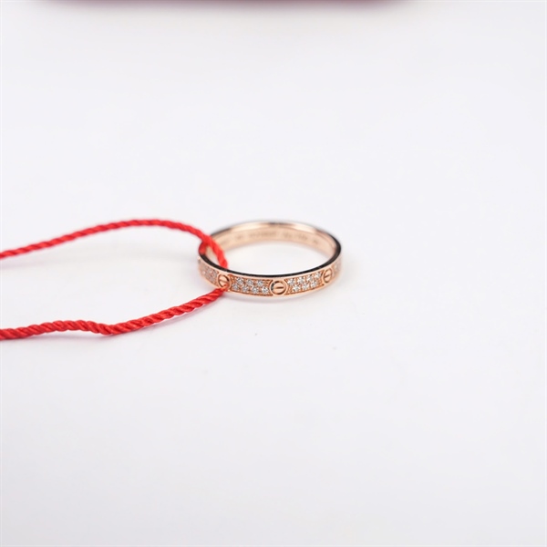 Nhẫn Cartier Love vàng hồng đính kim (622BIP) sz49 (MV) KG+