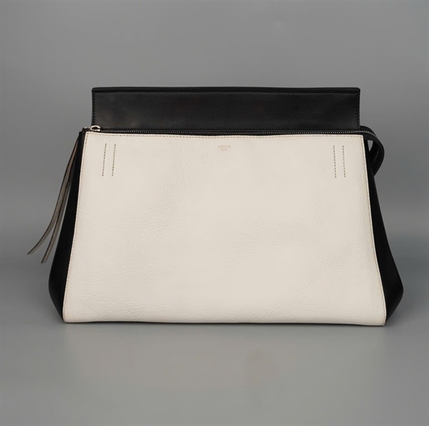 Túi Celine handle đen trắng sz35 KG+