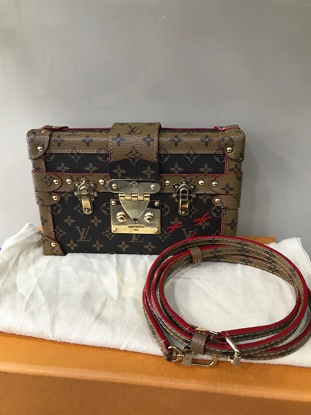 Túi LV trunk hoa nâu KG+