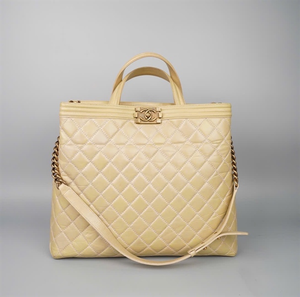 Túi Chanle tote xanh xám 17752450 sz39 KG+