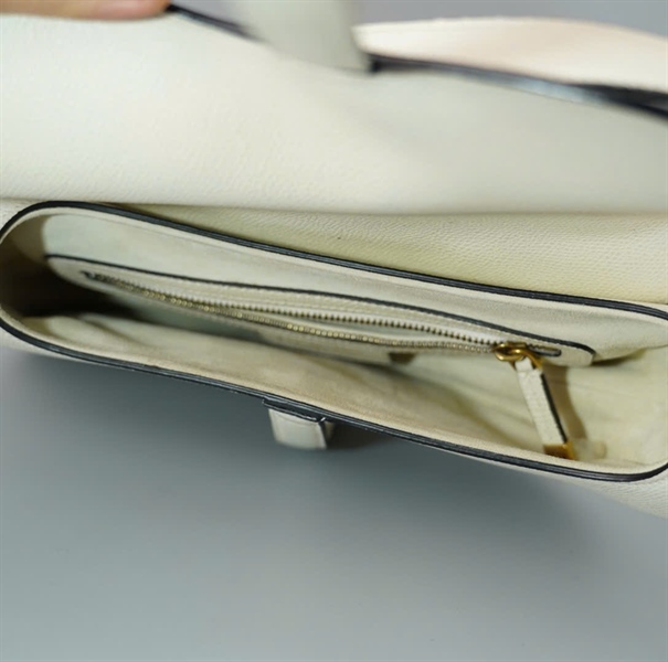 Túi Dior Saddle trắng sz24 (BMC) KG+