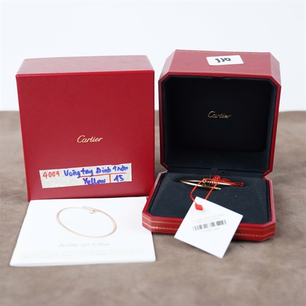 Vòng tay Cartier đinh vàng (554CZT) sz17 KG+