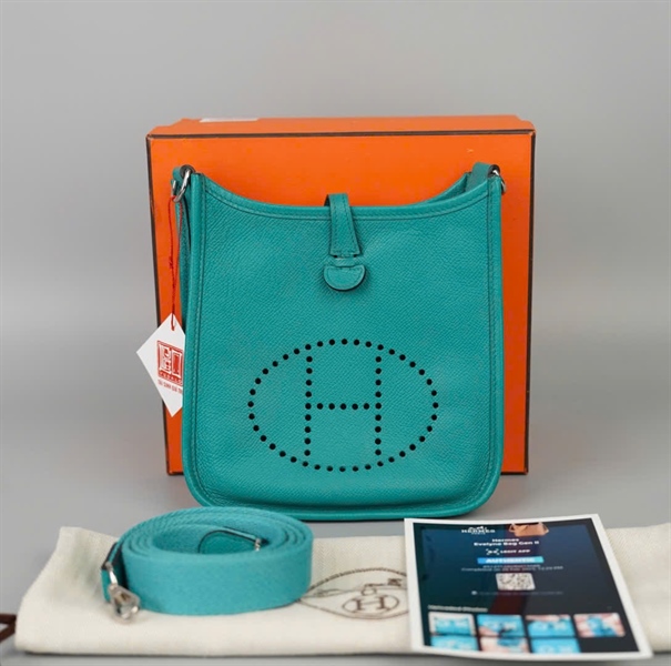 Túi Hermes Evelyne xanh sz17 KG+