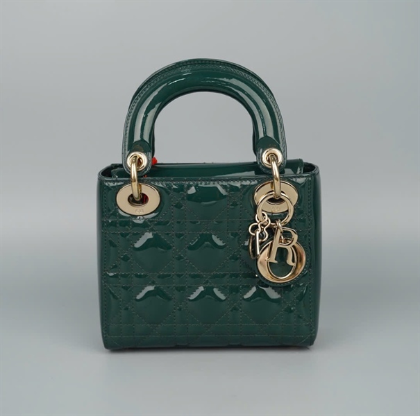 Túi Dior Lady xanh đậm (17-BO-1109) sz mini KG+
