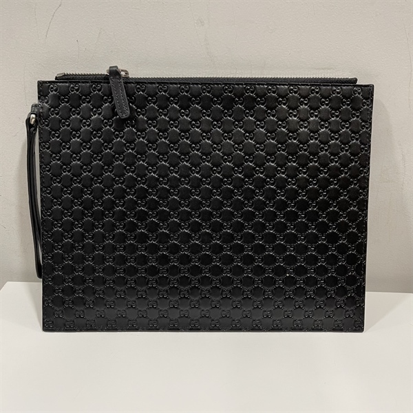 Túi clutch GG Đen Vân Nổi KG+