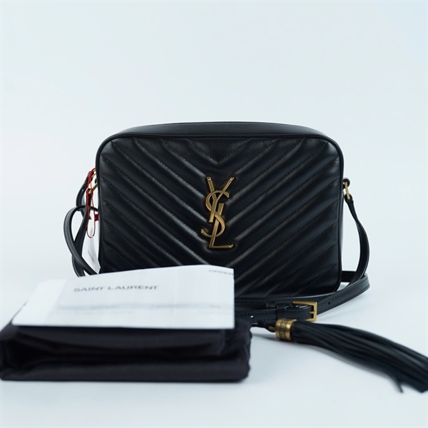Túi YSL Loulou Camera đen kèm champ (FLV715232-0323) sz23 KG+