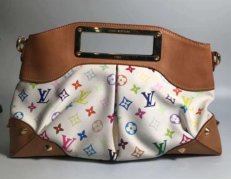 Túi LV Trắng Nâu Đinh KG+