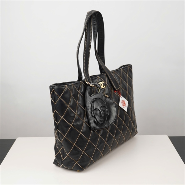 Túi Chanel Tote đen có lót form kèm ví sz39 KG+