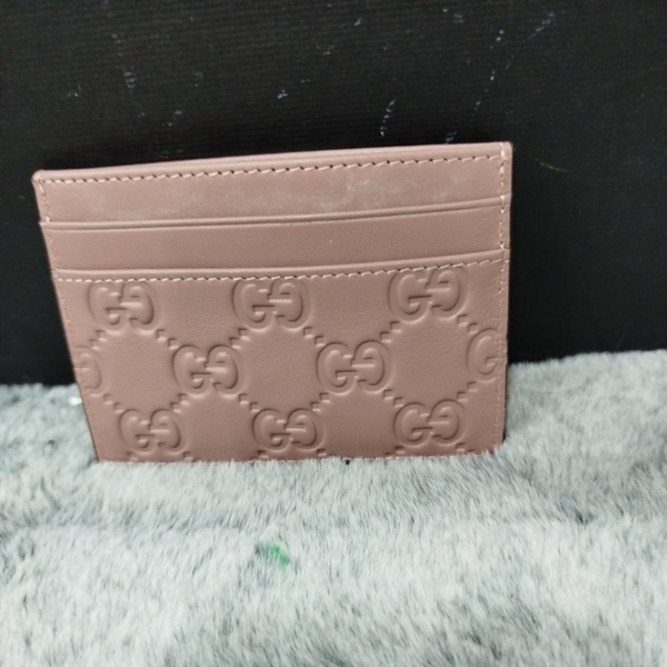 Ví GG card vân nổi hồng đất ++