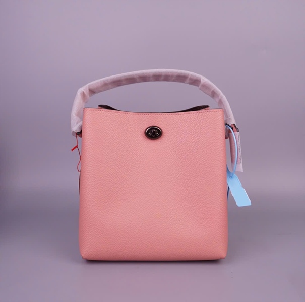 Túi Coach Bucket hồng sz20 (ALT) KG+