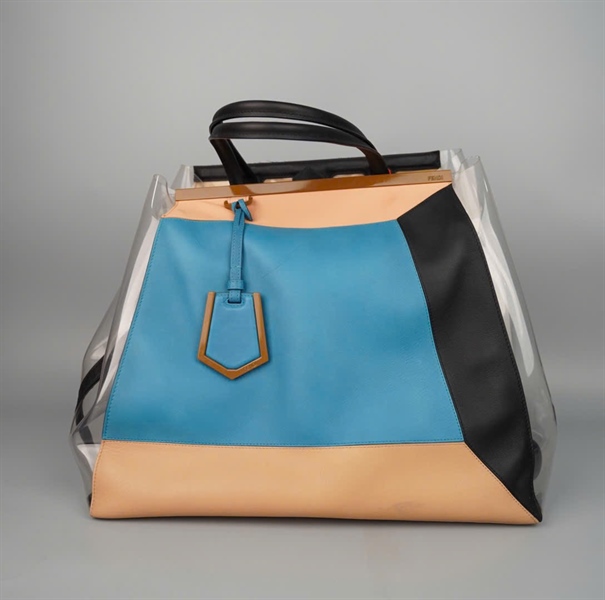 Túi Fendi Tote xanh kèm ví sz38 KG+