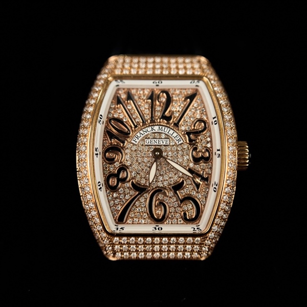 Đồng hồ Franck Muller vàng nguyên dây đen 211 (HC) KG+