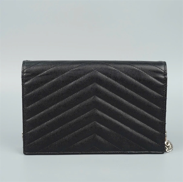 Túi YSL màu đen vân sz19 (BQ) KG+
