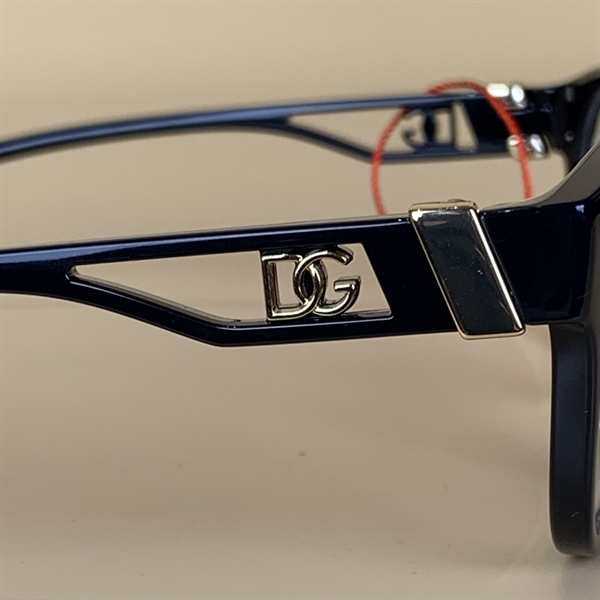 Kính gọng cận đen D&G logo đen KG+