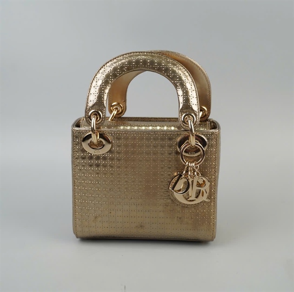 Túi Dior Lady vàng sz Mini KG+