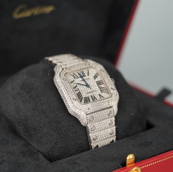 Đồng hồ Cartier bạc (765536YX) sz36 (HC) KG+