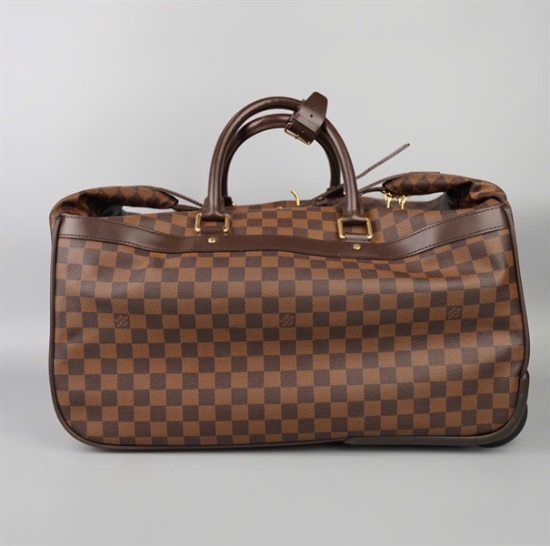 Vali LV Keepall LV Damier ô vuông nâu kèm ổ +2 chìa (BMC)+