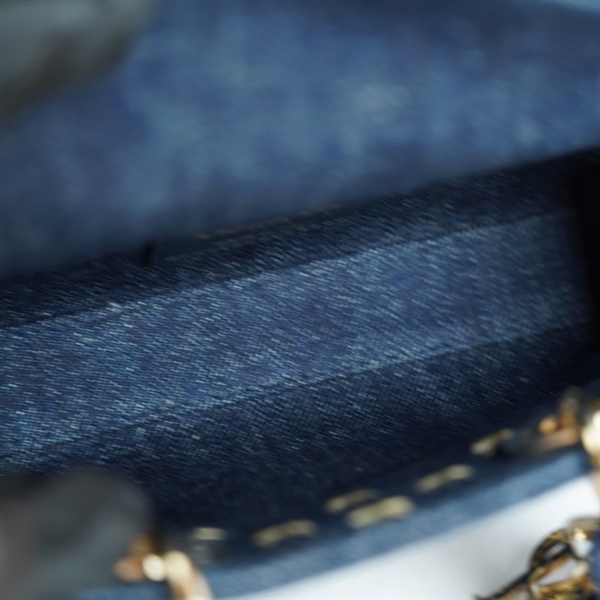 Túi Dior Joy xanh thêu hoa mini 2 strap (01-RU-0292) sz16 (BMC) KG+