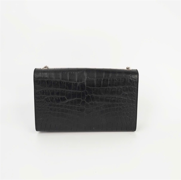 Túi YSL vân da đen khóa tua rua 24cm KG+