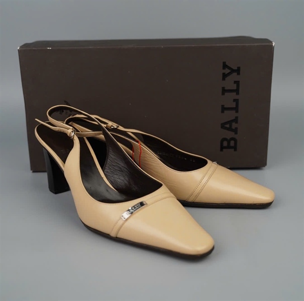 Giày Bally nude sz38 đế 8p KG+