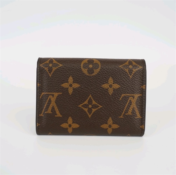 Ví card LV nút đỏ đô viền bo +