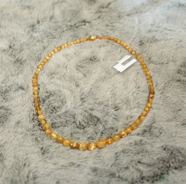 Vòng chuỗi thạch anh tóc vàng 432899 KG+