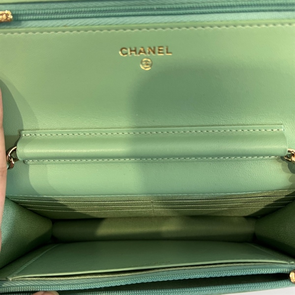 Túi Chanel Woc xanh mint +