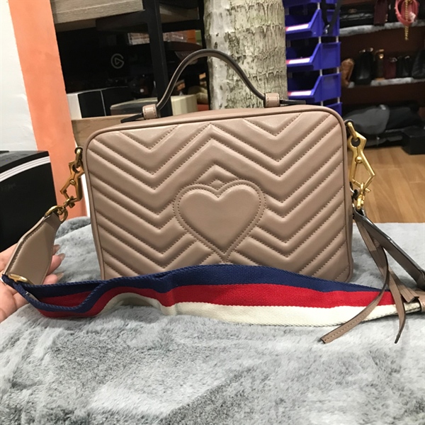 Túi GG marmont hộp màu nude +
