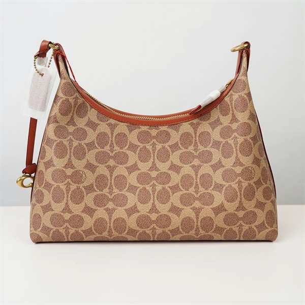 Túi Coach thuyền màu nâu 2 strap sz29 +