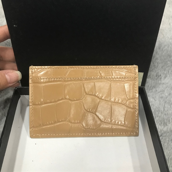 Ví card holder Celine màu nâu kem +