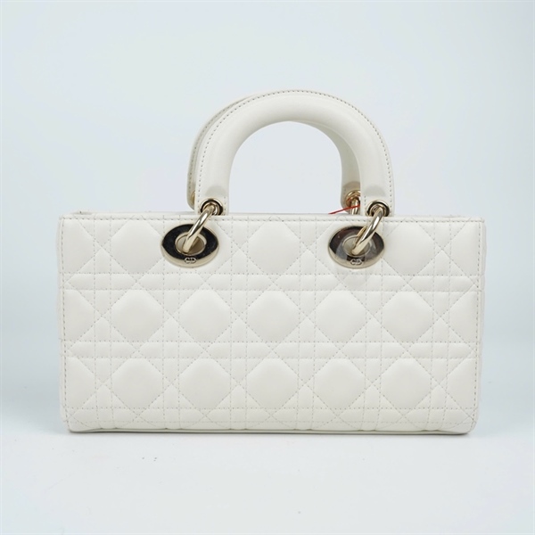 Túi Dior Joy trắng 2 trap (10-MA-1221) sz26 (BMC) KG+