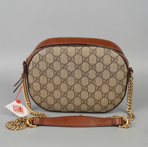Túi GG đeo chéo xám (409535520981) sz19 (BQ) KG+
