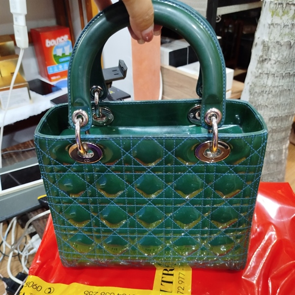 Túi Dior lady xanh lá 24cm+