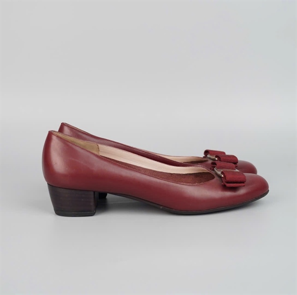 Giày Salvatore màu nâu đỏ sz7 cao 3p (NO)