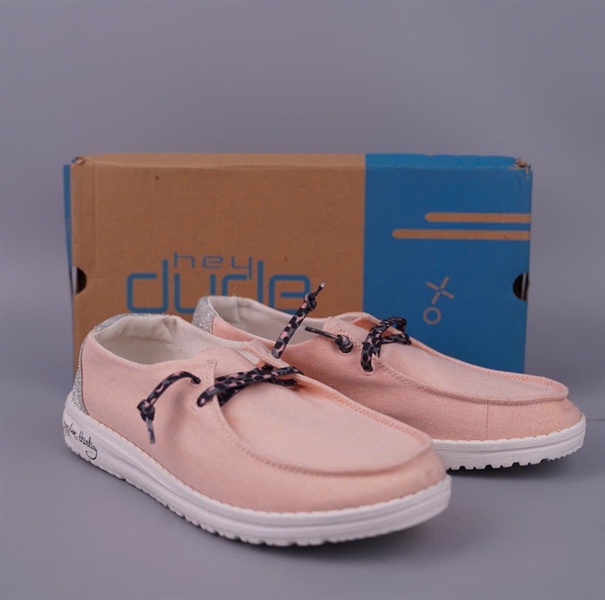 Giày Dude hồng cam sz38 KG+