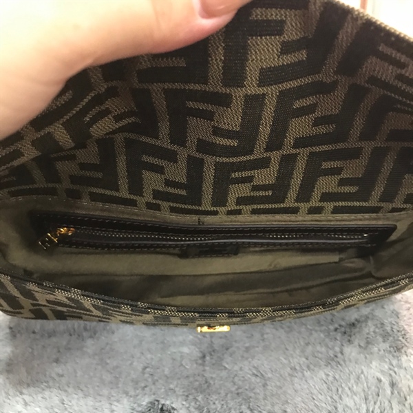 Túi Fendi chữ nhật xám xanh ++